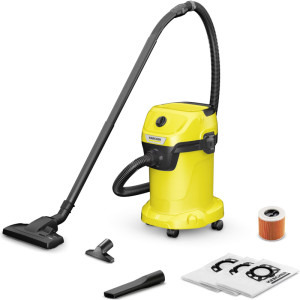 Karcher WD 3 V-19/6/20 Home, cu sac, 1000W, 19L, Galben/Negru