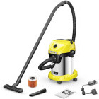 Aspirator Karcher WD 3-18 S / Battery Set, cu sac, 17L, Galben/Negru