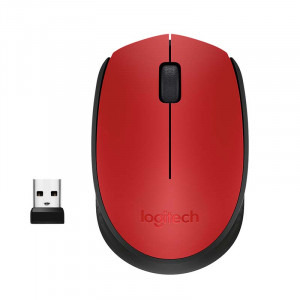 Logitech M171, Wireless, Red