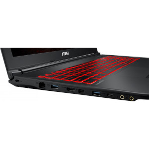 MSI Gaming 15.6'' GL62M 7RDX, FHD, Procesor Intel® Core™ i5-7300HQ (6M Cache, up to 3.50 GHz), 8GB DDR4, 1TB, GeForce GTX 1050 4GB, FreeDos, Black, Red Backlit