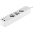 Priza/prelungitor Orico GPC-3A2U White