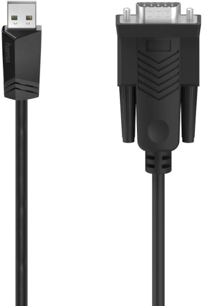 Cablu periferice Hama USB tip A 2.0 Male la Serial 9 pin Male, 1.5 m, Negru