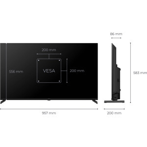 KIVI Smart TV 43U720QB Seria U720QB 108cm negru 4K UHD HDR