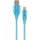 Cablu de date / adaptor Gembird USB Male la microUSB Male, 1 m, Blue/White