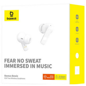 Baseus In-Ear, Bowie E20 TWS BT 5.3 White