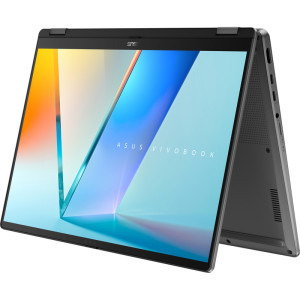 ASUS 14'' Vivobook 14 Flip TP3407SA, WUXGA OLED Touch, Procesor Intel® Core™ Ultra 5 226V (8M Cache, up to 4.50 GHz), 16GB LPDDR5X, 1TB SSD, Intel Arc 130V, Win 11 Pro, Matte Gray