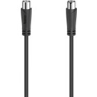 Cablu video Hama Coaxial Male - Coaxial Female, 1.5 m, Negru