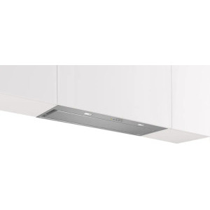 Hota incorporabila Bosch integrata DLN87AC50, Putere de absorbtie 745 m3/h, Clasa A, 4 trepte de viteza, Iluminare LED, 86 cm, Inox