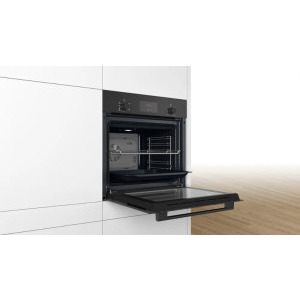 Bosch HBF133BA1, Electric, 66 L, Autocuratare catalitica, EcoClean Direct, HotAir Gentle, 3D HotAir, Clasa A, Negru