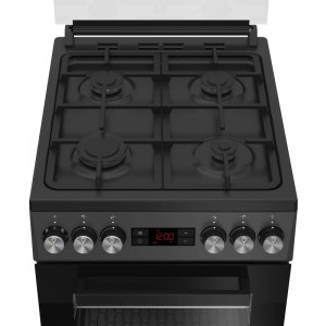 Beko FSM52330NAO, Mixt, 4 arzatoare, Sistem de siguranta, Aprindere integrata, SteamShine Cleaning, 3D Cooking, Grill, Clasa A, 50 cm, Antracit