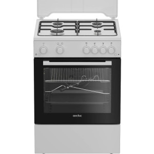 Aragaz Arctic ABGM6611DTTL, Gaz, 4 arzatoare, Sistem de siguranta, Aprindere integrata, Grill, Rotisor, 60 cm, Alb