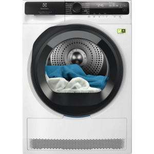 Uscator de rufe Electrolux EW8D585UCE, Pompa de caldura, 8 kg, Clasa B, Inverter, 3DSense, DelicateCare, MixCare, SmartSelect, My Electrolux Care, Iluminare interioara, Alb