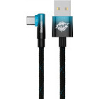 Cablu de date / adaptor Baseus MVP 2, USB Male la USB-C Male, 100 W, Angled, 2 m, Black