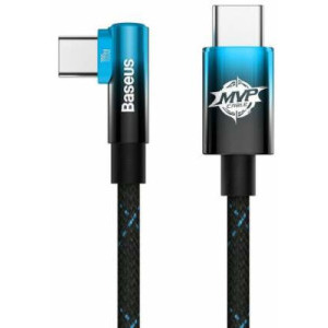Baseus MVP 2, USB-C Male la USB-C Male, 100 W, Angled, 2 m, Black