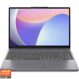 Laptop Lenovo 15.3 IdeaPad Slim 3 15AHP10, WUXGA IPS, Procesor AMD Ryzen™ 7 8840HS (16M Cache, up to 5.10 GHz), 16GB DDR5, 1TB SSD, AMD Radeon 780M, No OS, Luna Grey