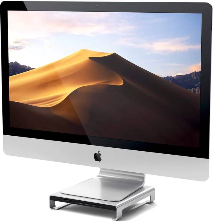 Satechi Aluminum Monitor Stand Hub pentru iMac, Silver