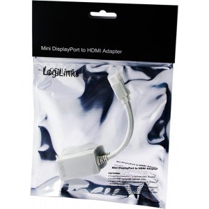 Logilink 1x Mini DisplayPort Male - 1x HDMI Female, v1.1a, 0.1m, alb