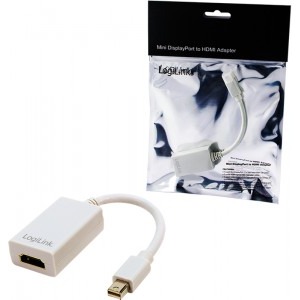 Logilink 1x Mini DisplayPort Male - 1x HDMI Female, v1.1a, 0.1m, alb