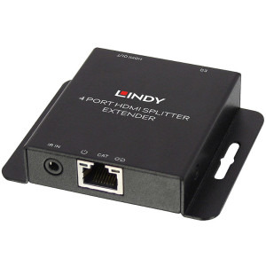 LINDY Splitter Extender HDMI & IR, 1x HDMI Female - 4x RJ-45 Female - 4x HDMI Female, pana la 50 m
