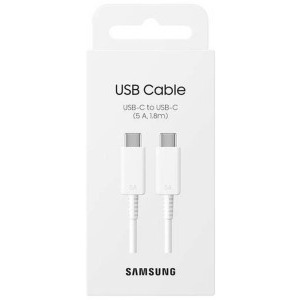 Samsung EP-DX510, USB-C Male la USB-C Male, 1.8 m, White, amperaj maxim suportat 5A
