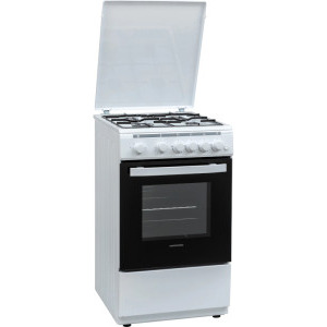Heinner HFSC-V60LITGRWH, 4 arzatoare, Gaz, Aprindere electrica, Timer, Grill, Rotisor, 50 cm, Alb