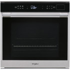 Cuptor incorporabil Whirlpool W7OS44S1P, Electric, 73 L, Autocuratare pirolitica, 6th Sense, Display, Clasa A+, Inox/Negru