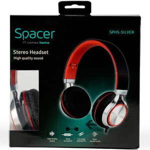 Spacer On-Ear, SPHS-SILVER Black-Red