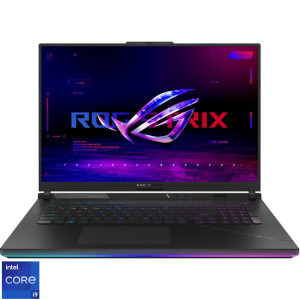 ASUS Gaming 18'' ROG Strix SCAR 18 G834JZR, 2.5K Mini LED 240Hz G-Sync, Procesor Intel® Core™ i9 14900HX (36M Cache, up to 5.80 GHz), 64GB DDR5, 1TB SSD, GeForce RTX 4080 12GB, No OS, Off Black