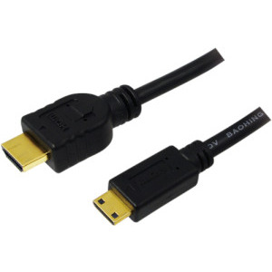 Cablu video Logilink CH0021 HDMI Male - Mini HDMI Male, v1.4, 1 m, Negru