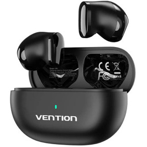 Casti Vention In-Ear, Tiny T12 TWS Bluetooth 5.3 Black