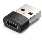 Adaptor Vention Adaptor USB 2.0 Male - USB-C Female, Negru