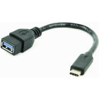 Cablu periferice Gembird OTG USB tip A 3.0 Female la USB-C 3.0 Male, 0.2 m, Negru
