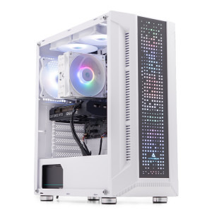 Gaming BALAUR Alb Legendar, AMD Ryzen 5 7600 3.8GHz, 32GB DDR5, 1TB SSD, RTX 3060 12GB GDDR6, Iluminare RGB