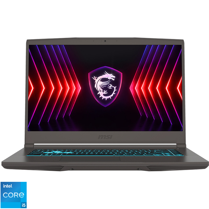 Laptop MSI Gaming 15.6'' Thin 15 B13VE, FHD 144Hz, Procesor Intel® Core™ i5-13420H (12M Cache, up to 4.60 GHz), 16GB DDR4, 512GB SSD, GeForce RTX 4050 6GB, Free DOS, Cosmos Gray