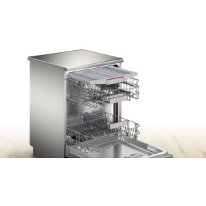 Bosch SMS4EVI04E, 13 seturi, 6 programe, Clasa D, EcoSilence Drive, EfficientDry, VarioFlex, VarioDrawer, RackMatic, AquaStop, AquaSensor, Home Connect, 60 cm, Inox