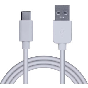 Cablu de date / adaptor Spacer USB-A Male la USB-C Male, 1.8 m, White
