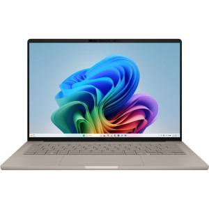 Laptop ASUS 14 Zenbook A14 UX3407QA, WUXGA OLED, Procesor Qualcomm Snapdragon X X1-26-100, 32GB LPDDR5X, 1TB SSD, Qualcomm Adreno, Win 11 Pro, Zabriskie Beige