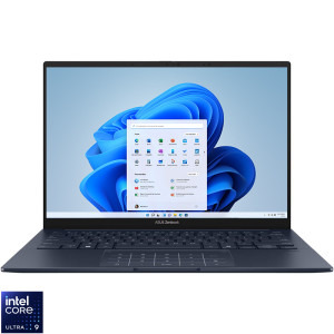 Laptop ASUS 14 Zenbook 14 OLED UX3405CA, 3K 120Hz, Procesor Intel® Core™ Ultra 9 285H (24M Cache, up to 5.40 GHz), 32GB LPDDR5X, 1TB SSD, Intel Arc 140T, Win 11 Pro, Ponder Blue