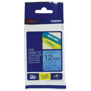 Brother Banda Laminata 12 mm black on blue