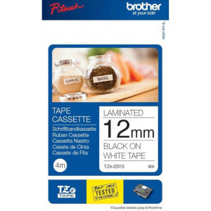 Consumabil Brother Banda Laminata TZe-231S2 12 mm black on white