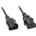 Cablu componente LINDY IEC 320 C14 Male - IEC 320 C13 Female, 3m, negru