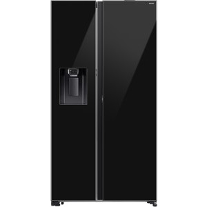 Frigider Side By Side Samsung RS80F64JEBEO, 634 L, Clasa E, Full No Frost, Digital Inverter, All Around Cooling, Metal Cooling, AI Energy, SmartThings, Dozator de apa & gheata, Control electronic, 178 cm, Negru