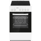 Aragaz Heinner HFSC-S56E4VWH, Vitroceramica, 4 zone de gatit, Grill, Clasa A, 50 cm, Alb