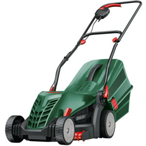 Bosch Masina de tuns iarba electrica UniversalRotak 34-405, 1300 W, latime taiere 34 cm, inaltime taiere 25-70 mm, 5 trepte de taiere, sac colector 40 L