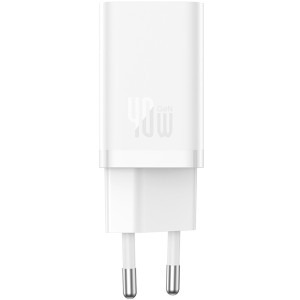 Incarcator retea Baseus GaN5, 2x USB-C, Quick Charge 40 W, White