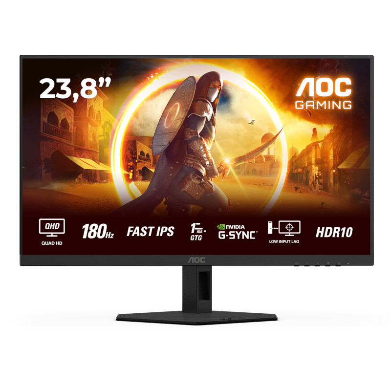 Monitor LED AOC Gaming AGON Q24G4RE 23.8 inch QHD IPS 0.5 ms 180 Hz HDR G-Sync Compatible