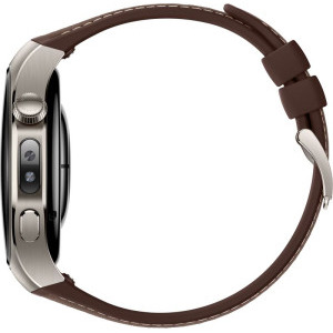 Huawei Watch 5, 46mm Aerospace-Grade Titanium, curea Dark Brown