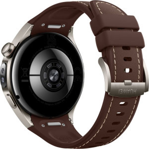 Huawei Watch 5, 46mm Aerospace-Grade Titanium, curea Dark Brown