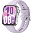 SmartWatch Huawei Watch Fit 4, Silver cu Purple Fluoroelastomer Strap
