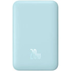 Baterie externa Baseus Magnetic Mini Air Wireless, 10000 mAh, 1x USB-C, 20 W, MagSafe, Blue